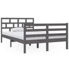 vidaXL Posteljni okvir siv 120x190 cm trden les