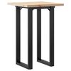 vidaXL Jedilna miza O okvir 50x50x75,5 cm trdna borovina jeklo
