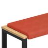 vidaXL Blazina za klop korduroy Rdeče oranžna Globina 35 cm