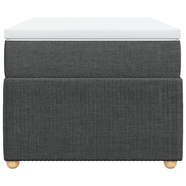 vidaXL Box spring postelja z vzmetnico temno siva 80x200 cm blago
