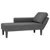 vidaXL Chaise Lounge z blazino Temno siva Corduroy tkanina