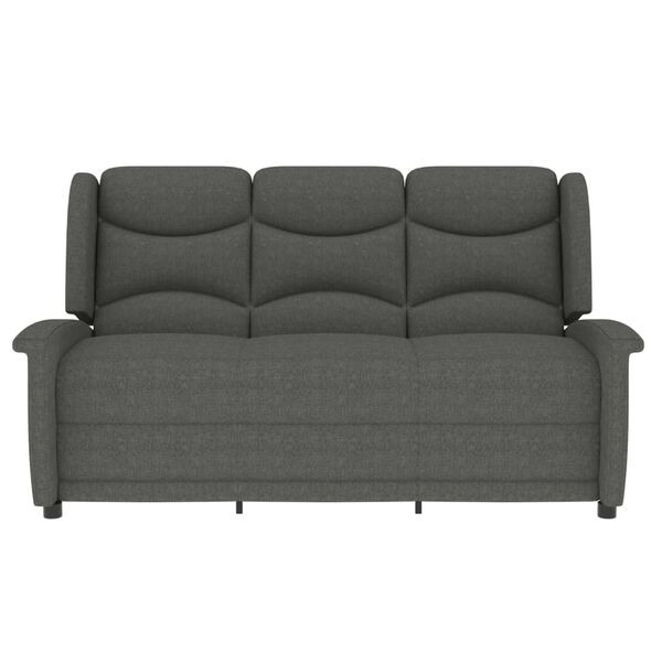 vidaXL Masažni trosed svetlo sivo blago