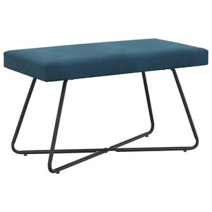 vidaXL klop Modra 80 x 40 x 45 cm Žamet