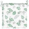 vidaXL Blazine za vrtne stole 4 kosi vzorec listja 50x50x4 cm tkanina