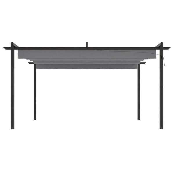 vidaXL Vrtni paviljon z zložljivo streho 4x3 m antraciten