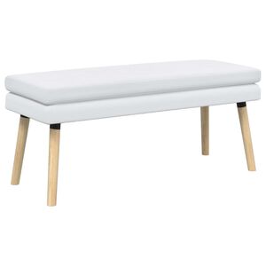 vidaXL Dvojna klop Bela 110 x 40 x 47 cm Blago