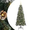 vidaXL Umestno božično drevo Zelena 150 cm PVC, plastika in jeklo