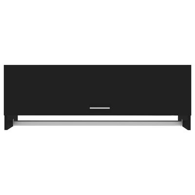 vidaXL Garderobna omara črna 100x32,5x35 cm iverna plošča