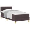 vidaXL Postelja z vzmetnico z blazino Temno rjava 90 x 190 cm blago
