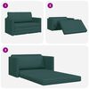vidaXL Sofa postelja 110cm Temno zelena blago