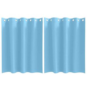 vidaXL Zavese za zatemnitev z obroči 2 pcs Sveta modra 140 x 140 cm