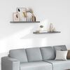 vidaXL Stenske police 2 kosa sive 90x23,5x3,8 cm MDF
