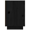 vidaXL Nočna omarica črna 50x34x50 cm trdna borovina