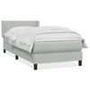 vidaXL Box Spring postelja z vzmetnico svetlo siva 100x220 cm žamet