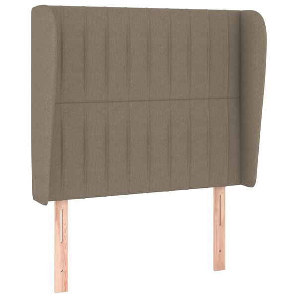 vidaXL Vzglavje z ušesi taupe 93x23x118/128 cm blago