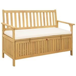 vidaXL Klop s prostorom za shranjevanje z blazino 120 x 63 x 84 cm