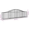 vidaXL Obokane gabion košare 14 kosov 200x30x40/60 cm pocinkano železo
