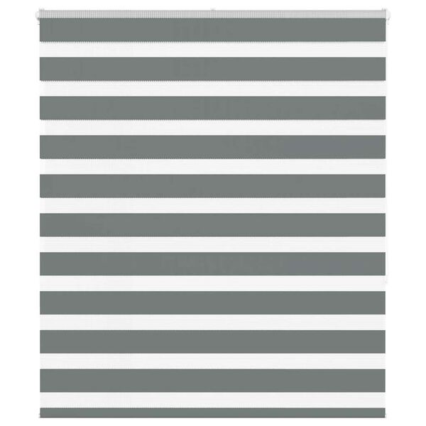 vidaXL Zebra senčilo temno sivo 130x150 cm tkanina &scaron;irina 125,9 cm