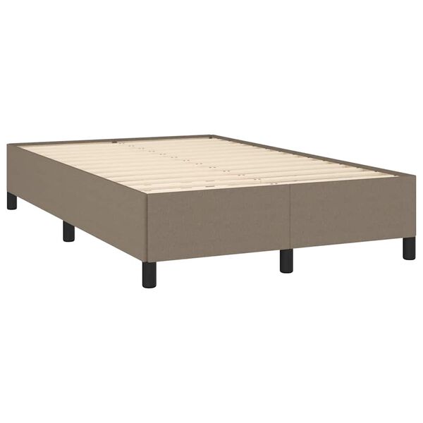 vidaXL Box spring postelja z vzmetnico taupe 120x190 cm blago