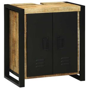 vidaXL Omara z umivalnikom Rjava 55 x 35 x 60 cm Trden mangov les