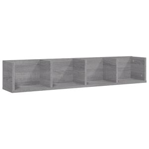 vidaXL Stenska polica siva sonoma 100x18x18 cm inženirski les