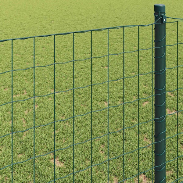 vidaXL Evropska ograja Zelena 0.4 x 50 m PVC prevlečen železo