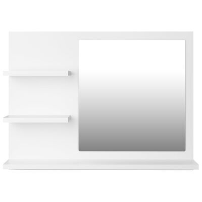 vidaXL Kopalniško ogledalo belo 60x10,5x45 cm iverna plošča