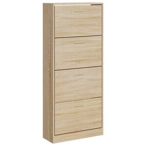 vidaXL Omarica za čevlje sonoma hrast 63x24x147 cm inženirski les