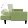 vidaXL Kavč dvosed z leži&scaron;čem svetlo zelen žamet