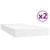 vidaXL Box spring postelja z vzmetnico bela 200x200 cm umetno usnje