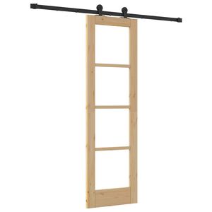 vidaXL Drsna vrata ORKDAL 61 x 198,5 cm Trden borov les in steklo