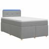 vidaXL Postelja boxspring z vzmetnico Svetlo siva 120 x 200 cm Blago