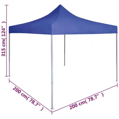 vidaXL Profesionalen vrtni šotor 2x2 m iz jekla moder