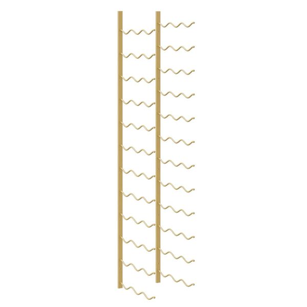 vidaXL Stensko stojalo za vino za 36 steklenic 2 kosa zlato železo