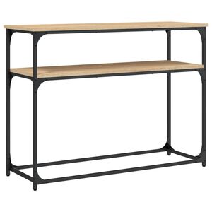 vidaXL Konzolna mizica sonoma hrast 100x35,5x75 cm inženirski les