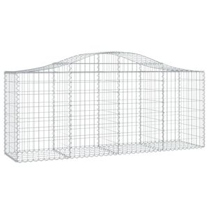 vidaXL Obokana gabonska ko&scaron;ara 200x50x80/100 cm pocinkano železo