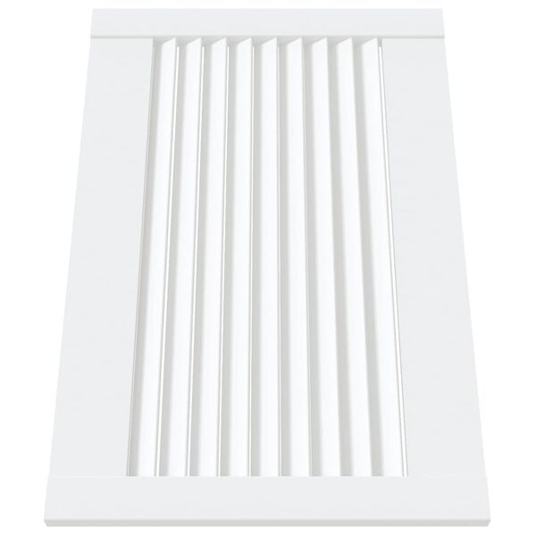 vidaXL Vrata za omarico z letvicami bela 39,5x59,4 cm trdna borovina
