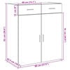 vidaXL Komoda bela 80x42,5x93 cm inženirski les
