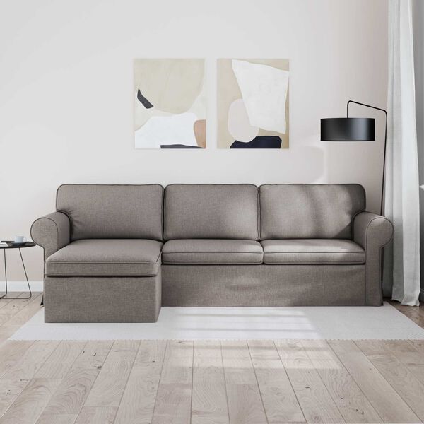 vidaXL Kavč Taupe Splo&scaron;ne dimenzije: 245 x 138 x 80 cm (&Scaron; x G x V)
