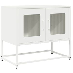 vidaXL TV omarica Bela 68x39x60,5 cm Hladno valjano jeklo