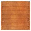 vidaXL Vrtna visoka greda rusty 400x80x77 cm corten jeklo