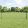 vidaXL Ograja s stebrom Zelena 0,6 x 10 m Jeklo in PVC
