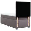 vidaXL Box spring postelja z vzmetnico siva 100x200 cm umetno usnje