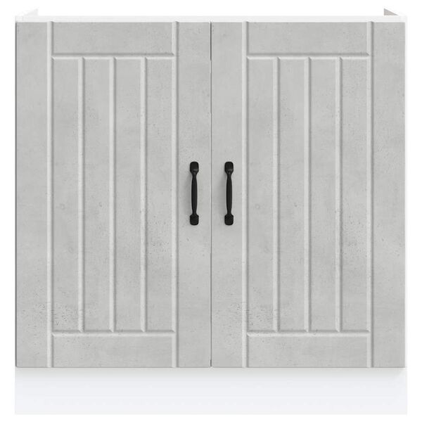 vidaXL Osnovna omarica za umivalnik Lucca betonsko siv inženirski les