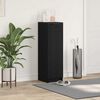 vidaXL Omara za čevlje Črni hrast 29.5 x 35 x 101 cm Konstruiran les