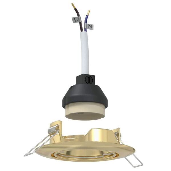 vidaXL Reflektor 12 pcs Zlata 9 x 9 x 2.5 cm Kovina