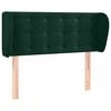 vidaXL Vzglavje z u&scaron;esi temno zeleno 83x23x78/88 cm žamet
