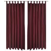 vidaXL 2 kosa bordo satenasih zaves z obročki 140 x 225 cm