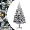 vidaXL Umestno božično drevo Bela 240 cm PVC, jeklo in plastika