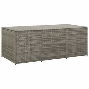 vidaXL Vrtna &scaron;katla za shranjevanje poli ratan 180x90x70 cm siva
